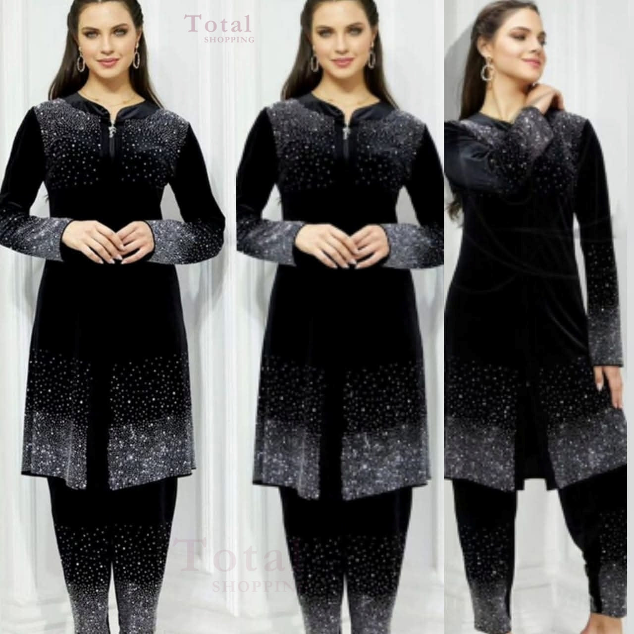 Premium Korean Velvet Fabrics-[LP-222]-Black