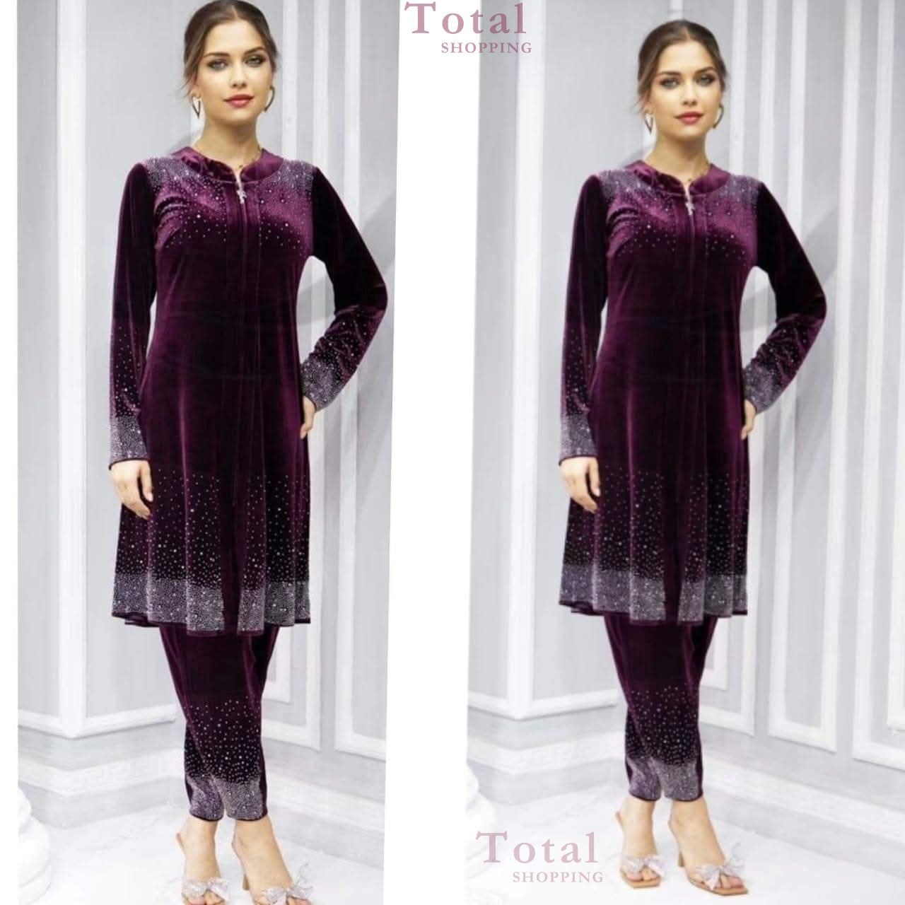 Premium Korean Velvet Fabrics-[LP-222]-Purple