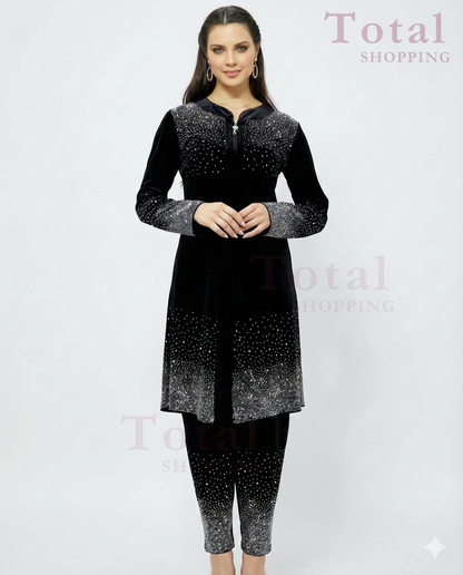 Premium Korean Velvet Fabrics-[LP-222]-Black