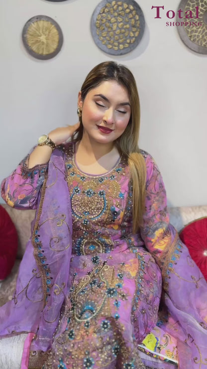 Premium Maslin Cotton Suit-[LP-344]-Pink